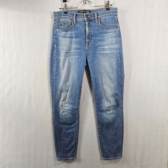 Veronica Beard Sz 29 Jeans Debbie Ankle Skinny High Rise Mid Wash USA Dark Hale - Picture 1 of 8